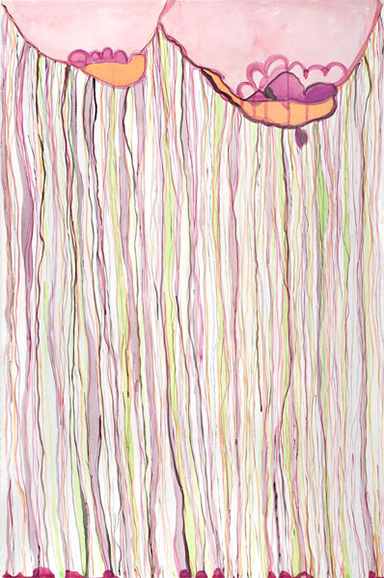 © 2024 Selena Beaudry. All rights reserved.  - Lots of Lines, 60in  x 40in  — Gouache, watercolor, and pencil on paper, 2008